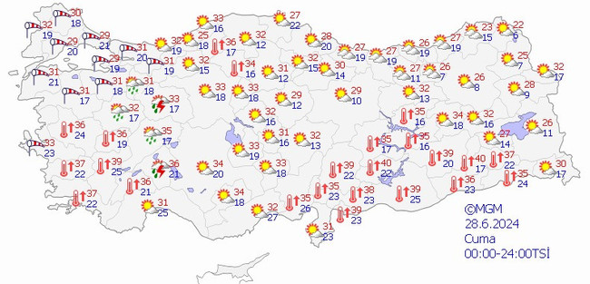 Meteoroloji’den sağanak ve kuvvetli rüzgar uyarısı! İşte il il 28 Haziran Cuma hava durumu… - Resim : 1
