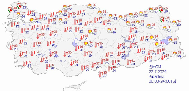 Meteoroloji’den 6 kent için sağanak uyarısı! İşte il il 22 Temmuz Pazartesi hava durumu… - Resim : 1