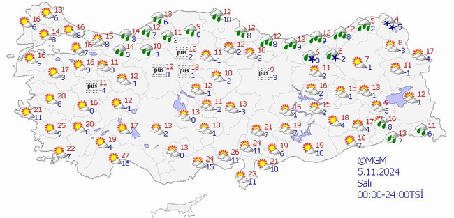 4 kent için sarı kodlu uyarı: Kuvvetli yağış ve rüzgar… İşte il il 5 Kasım Salı hava durumu! - Resim : 2