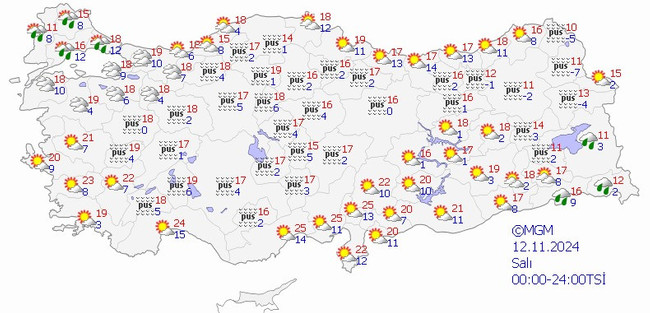 Meteoroloji&rsquo;den sağanak ve kar yağışı uyarısı! İşte il il 12 Kasım Salı hava durumu&hellip; - Resim : 1