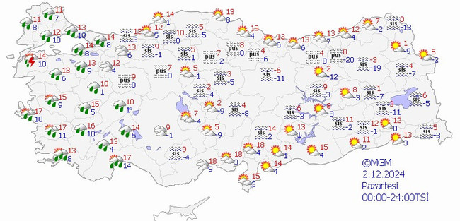 Meteoroloji’den sağanak ve kuvvetli rüzgar uyarısı! İşte il il 2 Aralık Pazartesi hava durumu… - Resim : 1