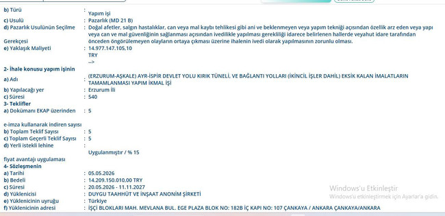 Mehmet Cengiz’in taşeronuna dev ihale! Sözleşme bedeli tam 14 milyar 209 milyon TL… - Resim : 1