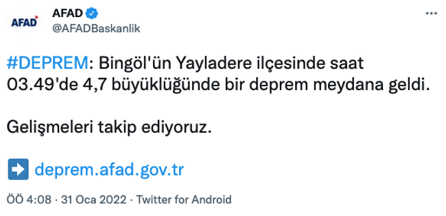 Bingöl’de korkutan deprem! - Resim : 1