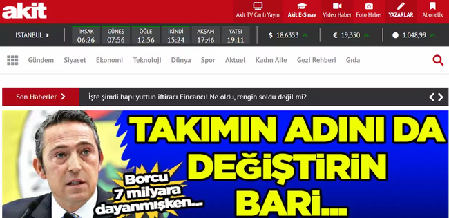 Fenerbahçe'nin Atatürk önerisi Akit'i rahatsız etti - Resim : 1