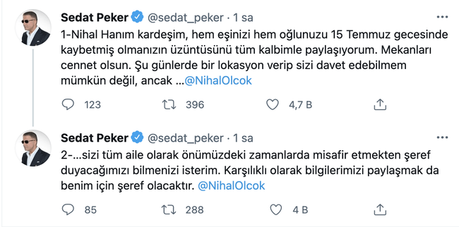 ‘Lokasyon at yeter, ben gelirim’ demişti! Sedat Peker’den Nihal Olçok’un çağrısına yanıt! - Resim : 1