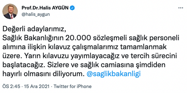 20 bin sağlık personeli atamasıyla ilgili yeni gelişme! Resmi Gazete’de yayımlandı… - Resim : 1