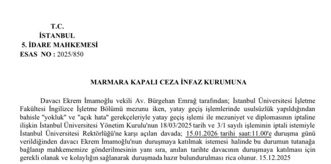 İmamoğlu diploma davasında kritik gün! Cezaevine müzekkere yazıldı - Resim : 2