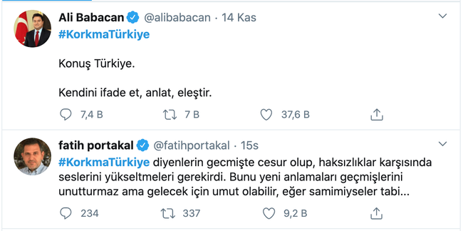 Fatih Portakal'dan Ali Babacan'a olay gönderme! "Korkma Türkiye diyenlerin..." - Resim : 1