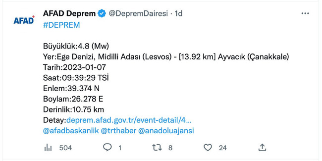 Ege Denizi’nde peş peşe korkutan depremler! Birçok ilde hissedildi… - Resim : 3