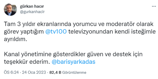 Tv100'de flaş gelişme! İki usta isim kanalla yollarını ayırdı - Resim : 3