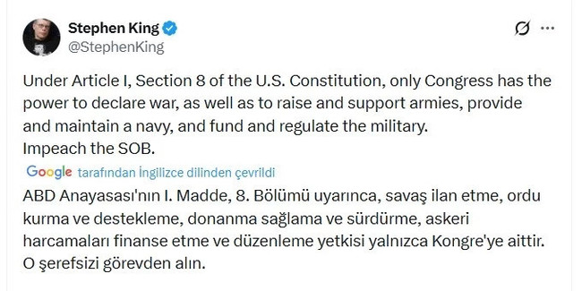 Dünyaca ünlü yazardan Trump'a sert sözler: "O şerefsizi görevden alın" - Resim : 1