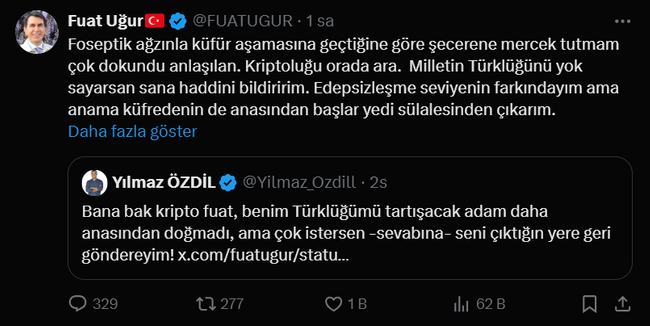 Yılmaz Özdil ile Fuat Uğur’un ‘matem’ kavgası! X platformunda kapıştılar - Resim : 2