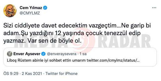 Enver Aysever ve Cem Yılmaz arasında 'Rüstem Batum' kavgası! "Liboş Rüstem abinle..." - Resim : 3