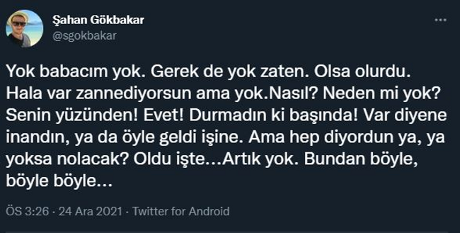 Şahan Gökbakar'ın attığı tweet kafaları karıştırdı: "Yok babacım yok..." - Resim : 1