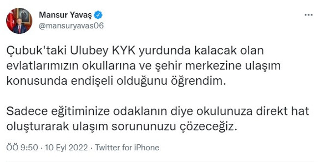 Mansur Yavaş’tan öğrenciler için yeni adım! ‘Direkt hat oluşturulacak…’ - Resim : 1