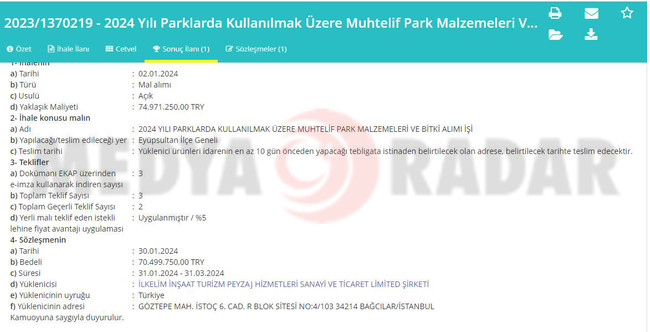 Eyüpsultan’dan ‘İlkeli’ ihale… İhaleler aynı şirkete gitti!    - Resim : 2