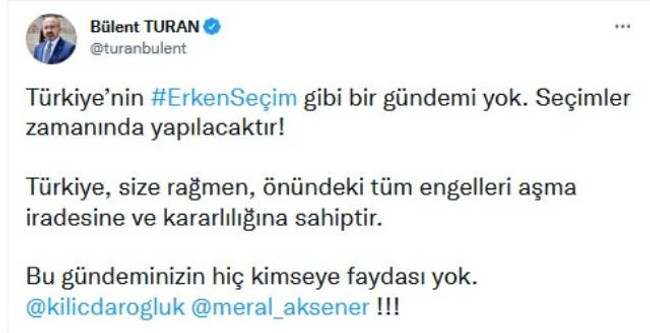 Kılıçdaroğlu ve Akşener'in 'erken seçim' çağrısına AK Parti'den flaş yanıt! - Resim : 2
