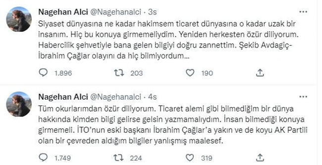 Nagehan Alçı önce paylaştı, sonra özür diledi! ‘İnsan bilmediği konulara girmemeli…’ - Resim : 3