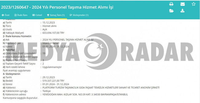 İmamoğlu’ndan teşhir ettiği şirkete bir ihale daha! Sadece 2 firmanın teklifi geçerli sayıldı… - Resim : 1