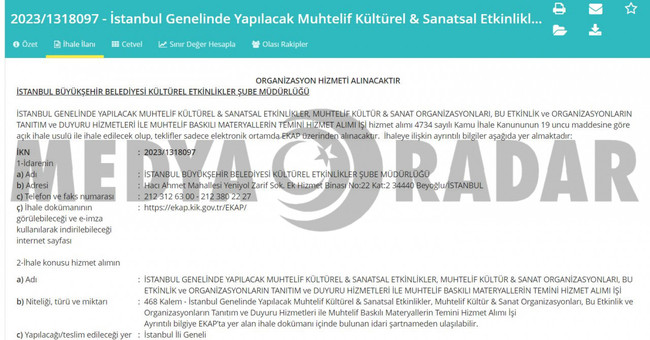 İBB’nin organizasyon ihalesinde yok yok! ‘Seçim sonrası’ detayı dikkat çekti… - Resim : 1