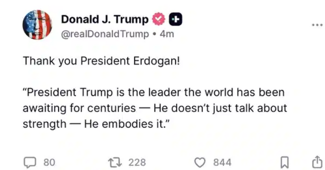 Trump'tan Cumhurbaşkanı Erdoğan'a teşekkür - Resim : 1