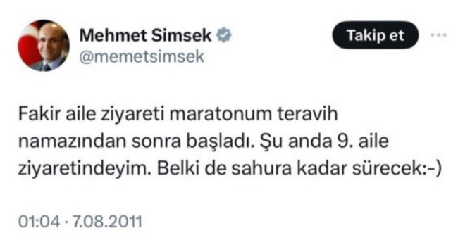 Mehmet Şimşek çok konuşulan 'fakir aile ziyareti' paylaşımını sildi - Resim : 1