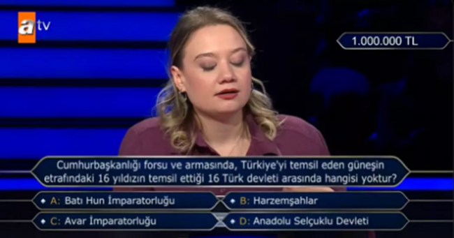 Kim Milyoner Olmak İster'de 1 Milyonluk soru açıldı - Resim : 1