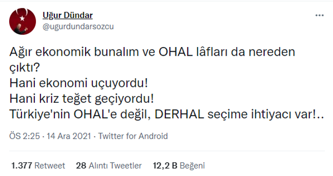 Uğur Dündar'dan OHAL söylentilerine flaş yorum! - Resim : 1