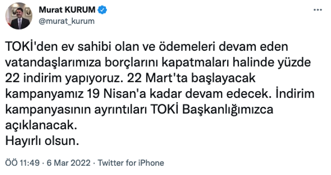 Bakan Kurum açıkladı! TOKİ’ye borcunu kapatana indirim verilecek - Resim : 1