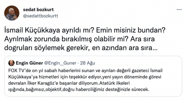 FOX TV eski Ankara Temsilcisi'nden 'İsmail 'Küçükkaya iddiası! ‘Ara sıra doğruları söylemek gerekir’ - Resim : 2