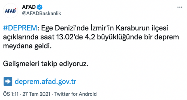 İzmir’de korkutan deprem! 16 kilometre derinlikte… - Resim : 1