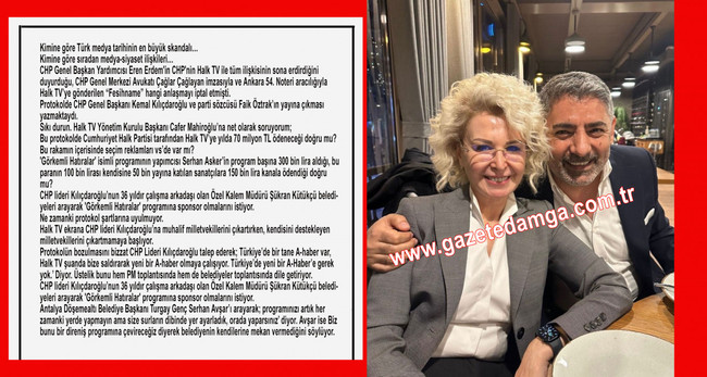 Halk TV’nin CHP’den aldığı para ortaya çıktı! Protokolün fişini Kılıçdaroğlu çekti... - Resim : 1