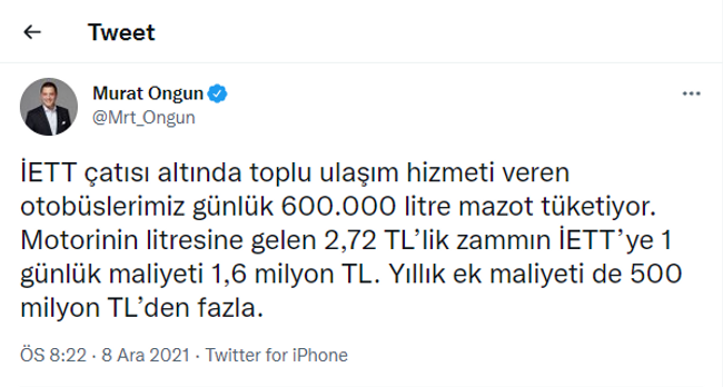 İstanbul'da ulaşıma zam gelecek mi? Murat Ongun'dan açıklama - Resim : 1