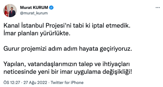 Bakan Kurum’dan Kanal İstanbul açıklaması! ‘Adım adım hayata geçiriyoruz…’ - Resim : 1