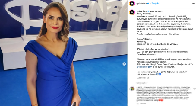 Başarılı muhabir Now Haber’e veda etti! ‘Yollar ayrılır, yollar birleşir’ - Resim : 1