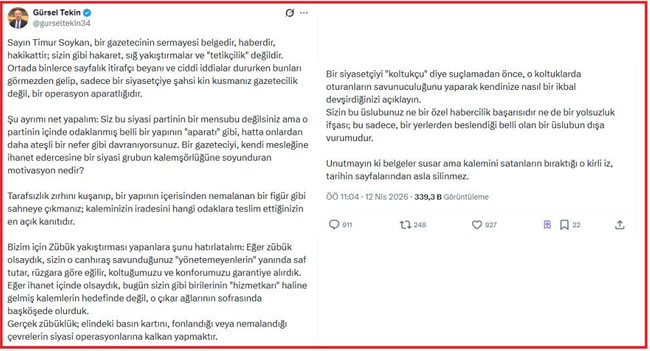 "Zübük" kavgası sosyal medyayı salladı! Gürsel Tekin ile Timur Soykan birbirine girdi! - Resim : 2