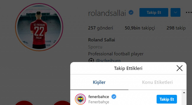 Adı Fenerbahçe ile anılan Roland Sallai Fenerbahçe'yi takibe aldı! - Resim : 1