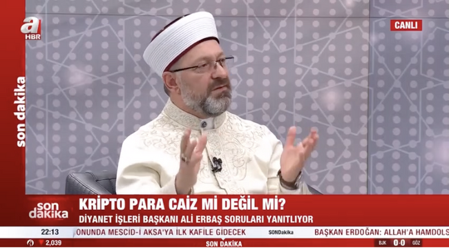 Kripto para caiz mi? Ali Erbaş konuştu: "Şu an itibariyle..." - Resim : 1
