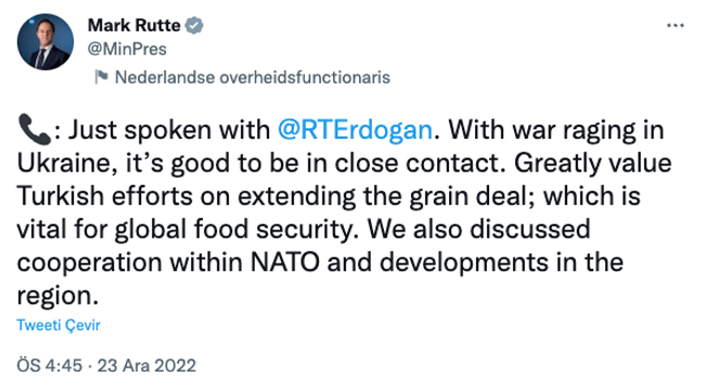Hollanda Başbakanı’ndan Türkiye’ye övgü! ‘Gösterdiği çabalar takdire şayan…’ - Resim : 1