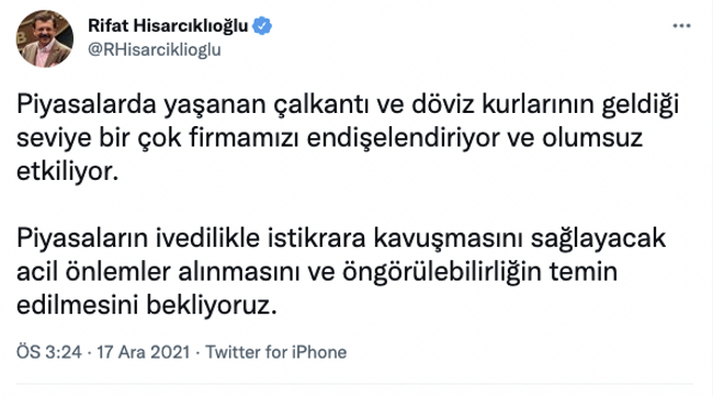TOBB'dan dolardaki yükseliş sonrası hükümete çağrı: Firmalar endişeli, acil önlemler alınmalı - Resim : 1
