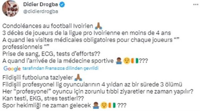 Maç sırasında kalp krizi geçiren genç futbolcudan acı haber! Drogba yetkililere isyan etti - Resim : 2