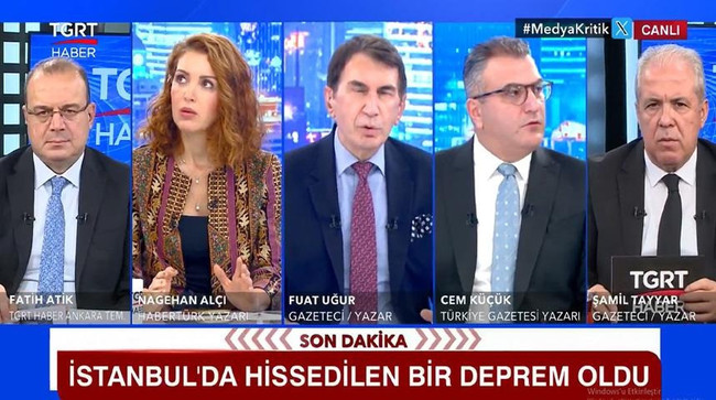 Canlı yayında b&uuml;y&uuml;k panik! 6.1&rsquo;lik deprem TGRT Haber&rsquo;i salladı - Resim : 3