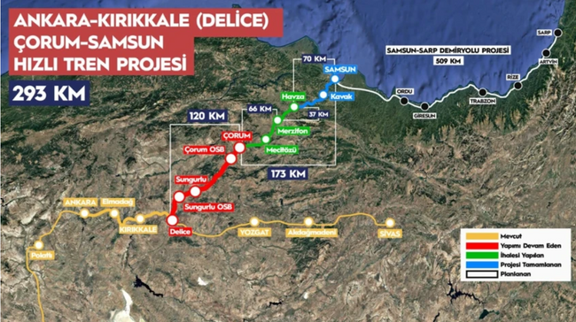 Hızlı tren Karadeniz’e uzanıyor! Ankara-Samsun arası 2,5 saate düşecek - Resim : 2