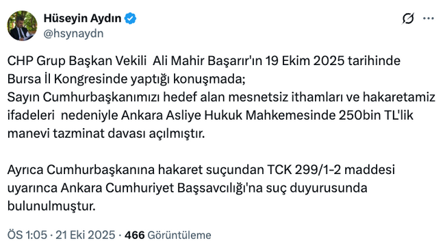 Erdoğan'dan Ali Mahir Başarır'a tazminat davası! Soruşturma başlatılmıştı… - Resim : 2