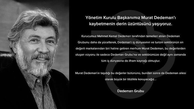 İş dünyasının acı kaybı... Murat Dedeman hayatını kaybetti... - Resim : 1
