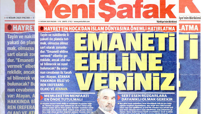 Yeni Şafak iktidara neyin mesajını verdi? Yeni manşet tartışma yarattı! - Resim : 1
