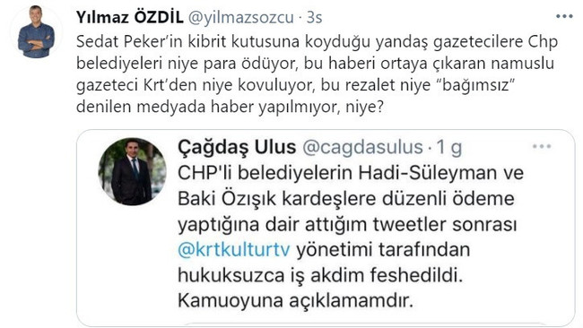 Yılmaz Özdil'den Çağdaş Ulus'un işine son verilmesine tepki - Resim : 2