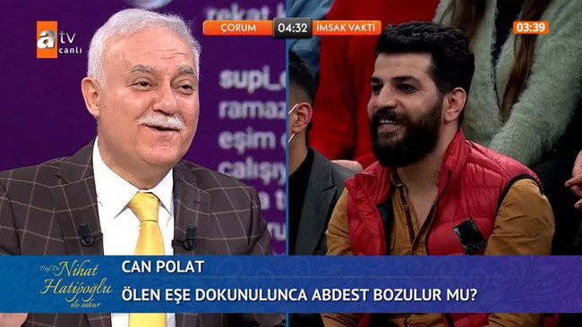 Nihat Hatipoğlu'nu şaşırtan soru! "Ölen eşe dokununca abdest bozulur mu?" - Resim : 1