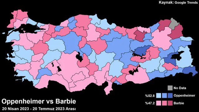 Türkiye'de en çok hangi film merak edildi? Oppenheimer-Barbie kapışması sürüyor - Resim : 1