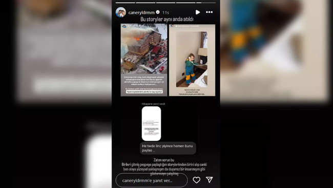 Hande Erçel'in eniştesinden tepki çeken yangın paylaşımı! "Zorlarına gitmiş anlaşılan" - Resim : 2